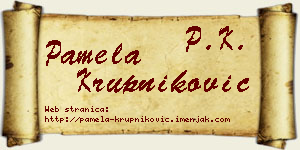 Pamela Krupniković vizit kartica